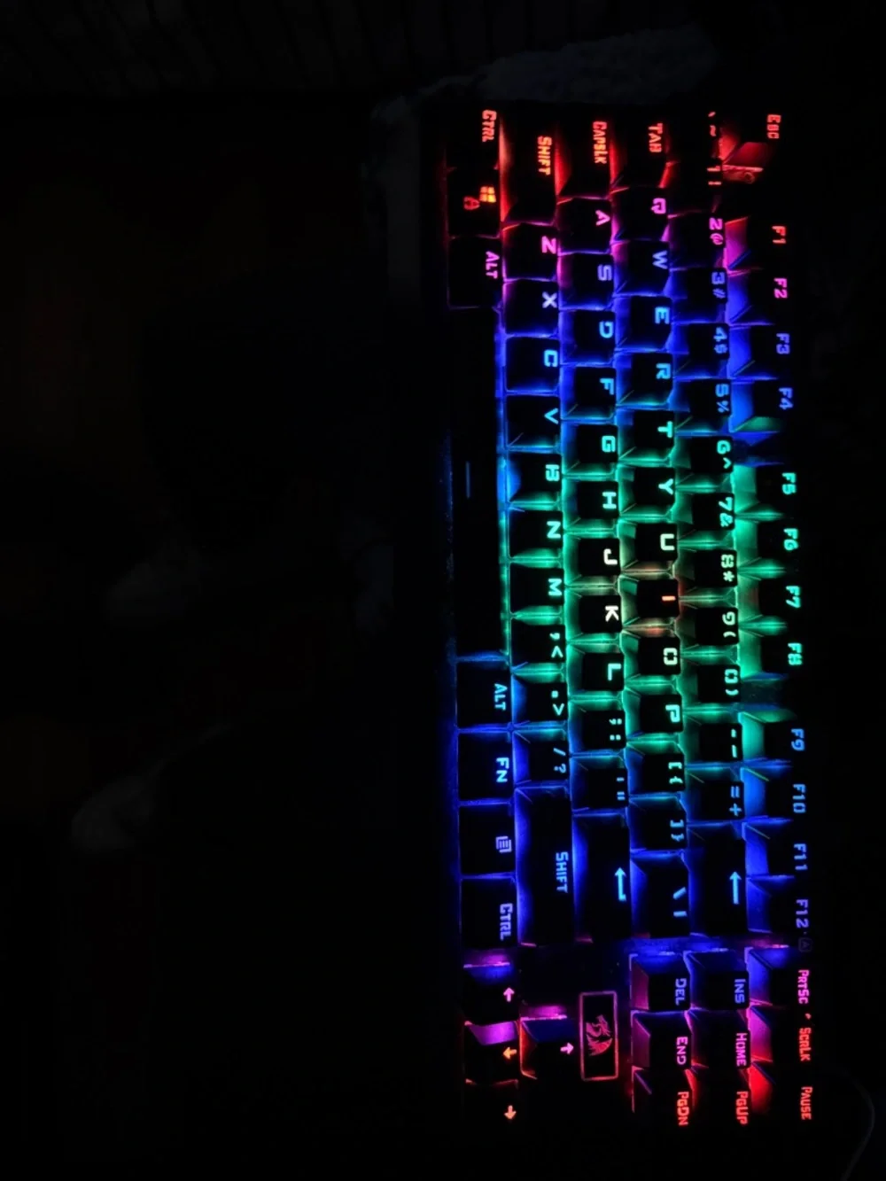 Wired Black USB Gaming Keyboard with Compact Layout